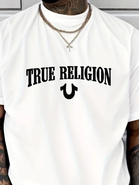 Erkek True Religion Baskılı Süprem T-shirt - Resim 2