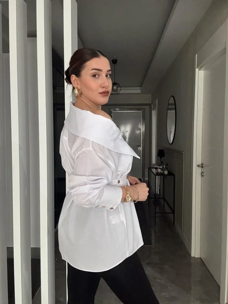 6493 GÖMLEK-BEYAZ - Resim 8