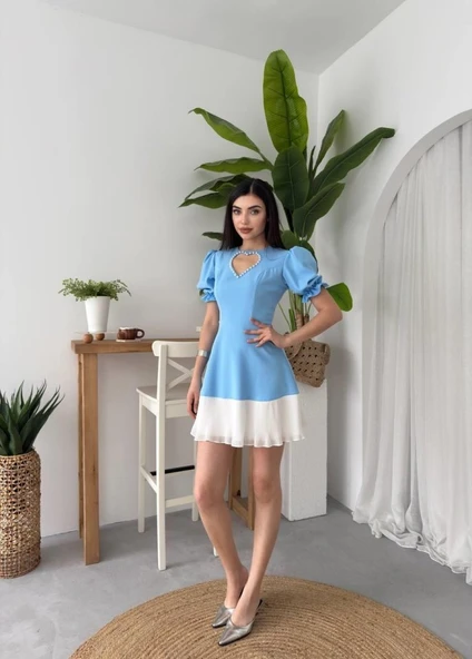 Safe Kalp Detaylı Elbise - Resim 4