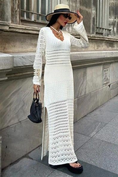 Ajur Detaylı İspanyol Kol Elbise 2840 ürün görseli