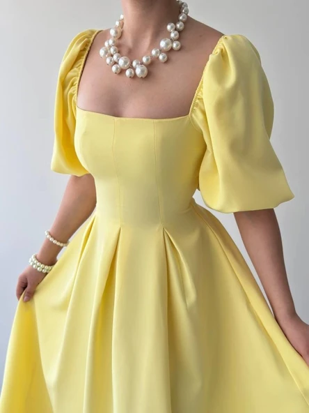 Jama Midi Boy Elbise - Resim 7