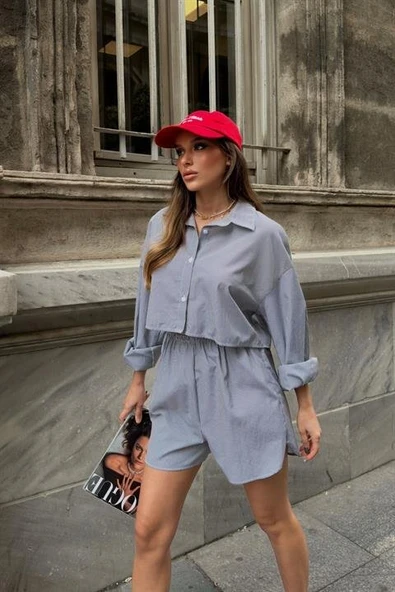 Volerie Çizgili Şortlu Takım 9342-17 - Resim 2