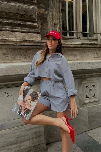 Volerie Çizgili Şortlu Takım 9342-17 - Resim 3