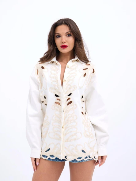 6956 GÖMLEK-BEYAZ ürün görseli