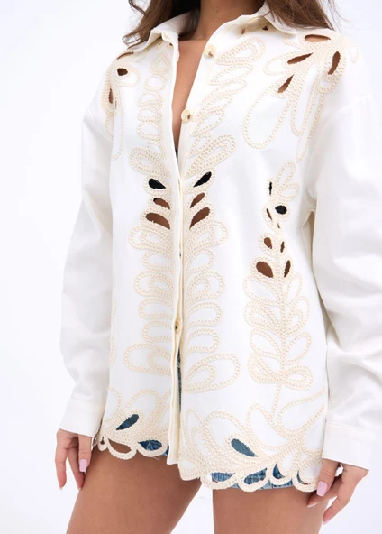 6956 GÖMLEK-BEYAZ - Resim 5