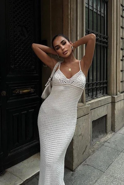 Artesmis Askılı Ajurlu Elbise 2773 - Resim 5