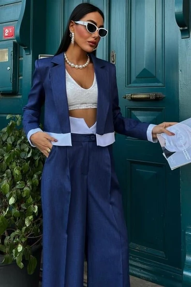 Audrey Crop Ceket Takım 10106 - Resim 3