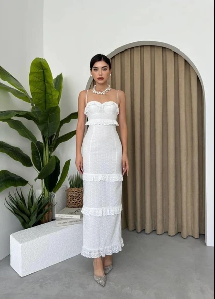 Lere Ip Askılı Elbise - Resim 7