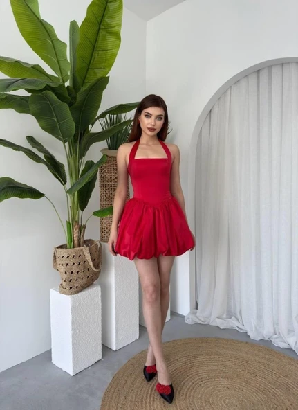 Slim Mini Elbise - Resim 4