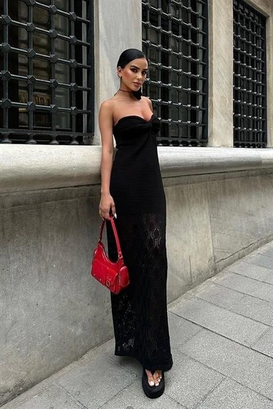 Eudora Ajurlu StraplezElbise 2771 - Resim 6