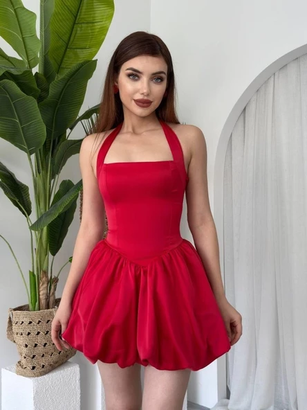 Slim Mini Elbise - Resim 5