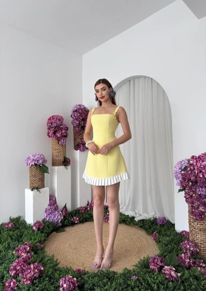 Steel Fiyonk Detay Elbise - Resim 5