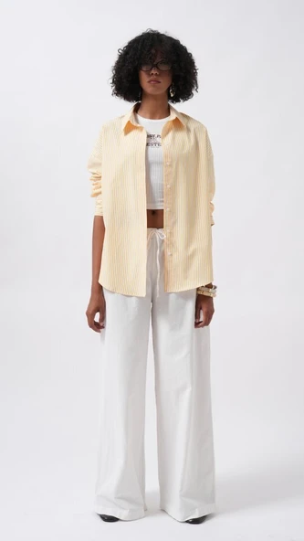 Çizgili Basic Gömlek - Resim 2