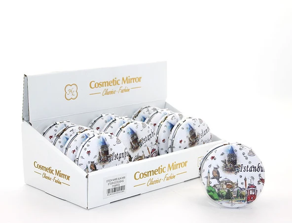 Taşlı İstanbul Tasarımı El Aynası Kalın Model 8 ürün görseli