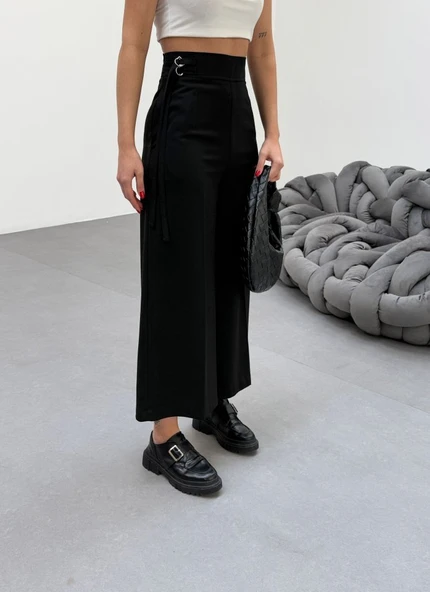 230 Gr Poly Viscose Full Lycra Metal Toka Aksesuarli Pantolon - Resim 4