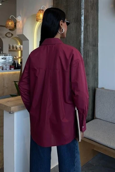 Kristal Taş Çakımlı Poplin Gömlek 3413 - Resim 4