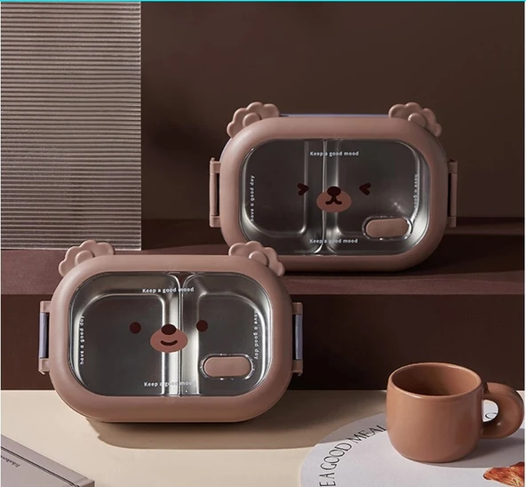 Bölmeli Paslanmaz Çelik Yemek Kutusu - Resim 3