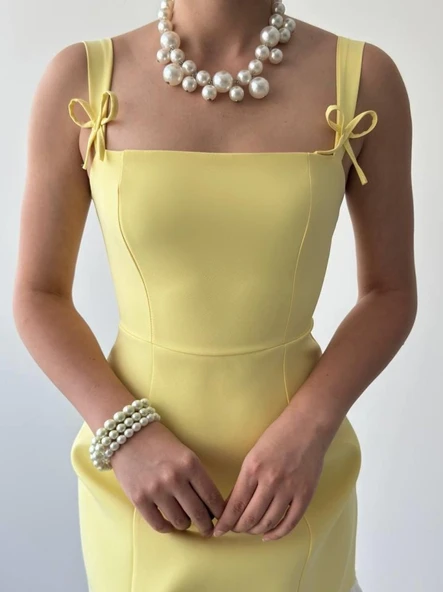 Steel Fiyonk Detay Elbise - Resim 8