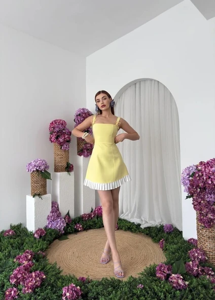 Steel Fiyonk Detay Elbise - Resim 3