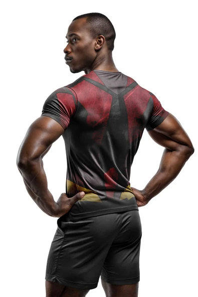 Desenli Antrenman ve Spor Forması, Halı Saha Forması, Nefes Alan Tişört, Yüksek Kalite Gym Tshirt - 2