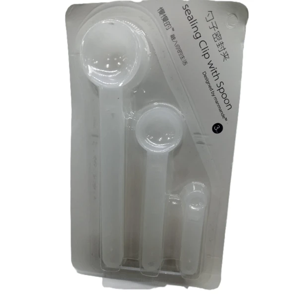 Ölçme Kaşıklı Poşet Klipsi 3'lü Paket - Resim 4