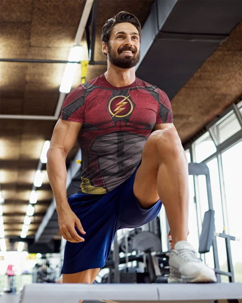 Desenli Antrenman ve Spor Forması, Halı Saha Forması, Nefes Alan Tişört, Yüksek Kalite Gym Tshirt - 3