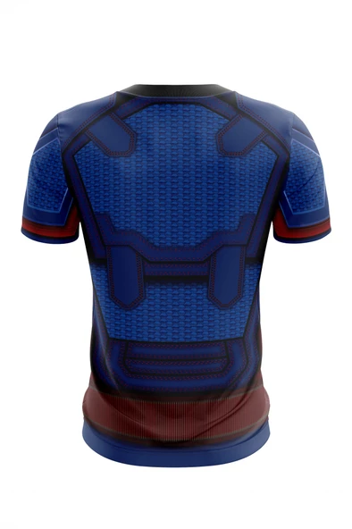 Kaptan Desenli Antrenman, Halı Saha ve Spor Forması, Nefes Alan, Yüksek Kalite Gym Tshirt - 5