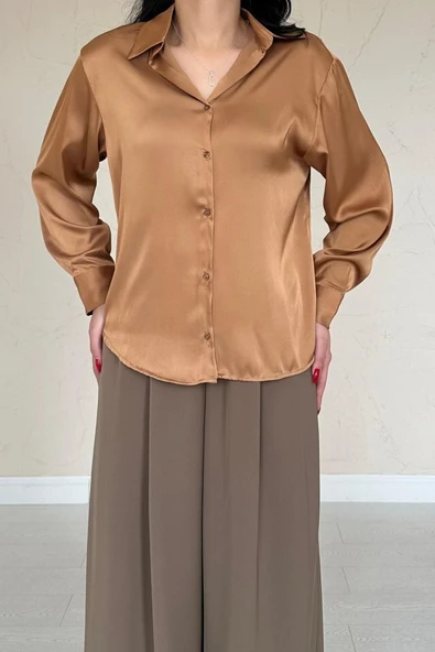 Vizon Saten Gömlek - Resim 7