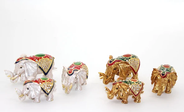 Taşlı 3'lü Fil Figürü Model 4 - Resim 2