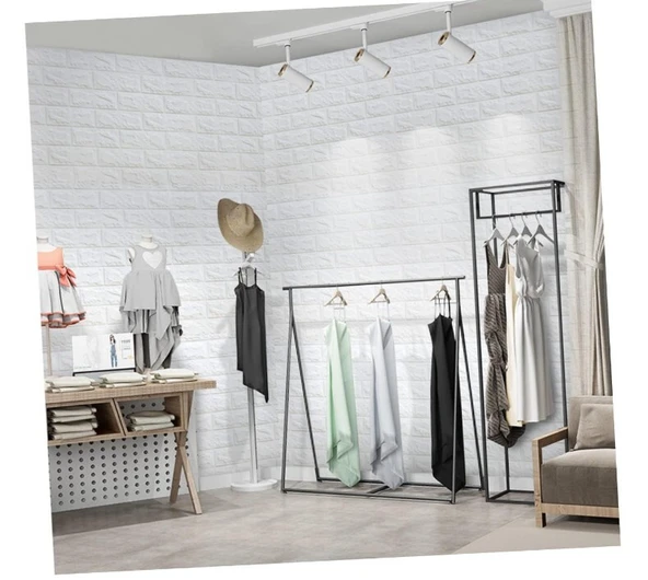 3D Tuğla Desenli Kendinden Yapışkanlı Duvar Paneli 58x38 cm - Resim 10