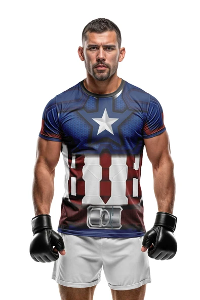Kaptan Desenli Antrenman, Halı Saha ve Spor Forması, Nefes Alan, Yüksek Kalite Gym Tshirt - 3