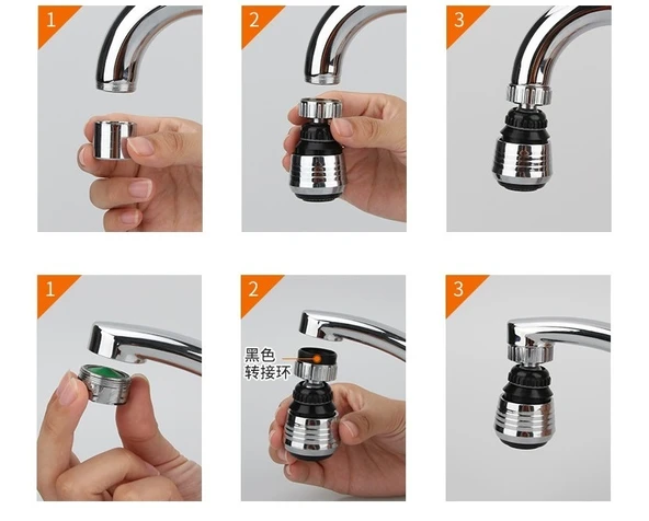 Su Tasarruflu 2 Modlu Musluk Başlığı Kısa - Resim 6