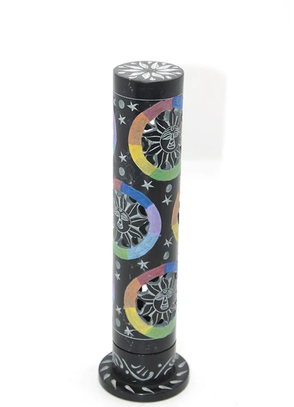 Obsidian Taşı İşlemeli Kule Tütsülük Model 3 ürün görseli