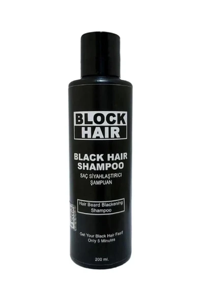 Block Hair Saç Koyulaştırıcı Siyahlaştırıcı Bakım Şampuanı 200ml - 1