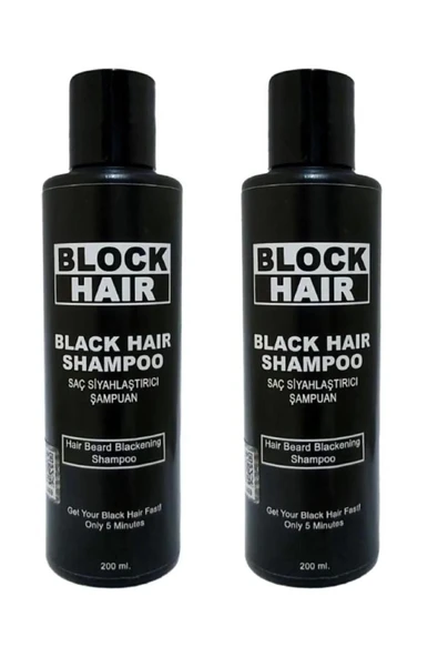 Saçları Siyahlaştıran Block Hair Şampuan 200ml x 2 adet - 1