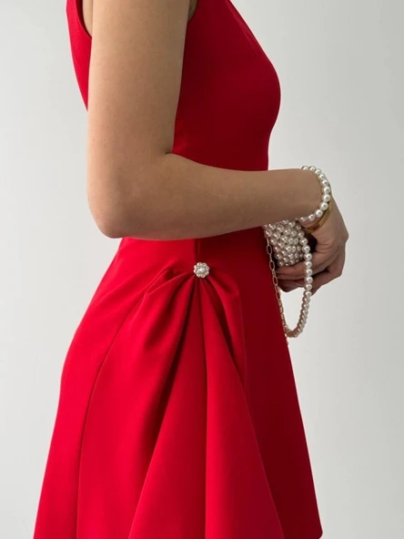 More İnci Detaylı Elbise - Resim 5