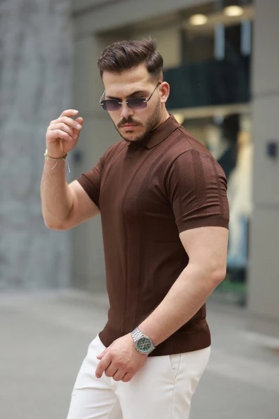 Erkek Hemşire Yaka Kısa Kollu Tişört - Resim 2