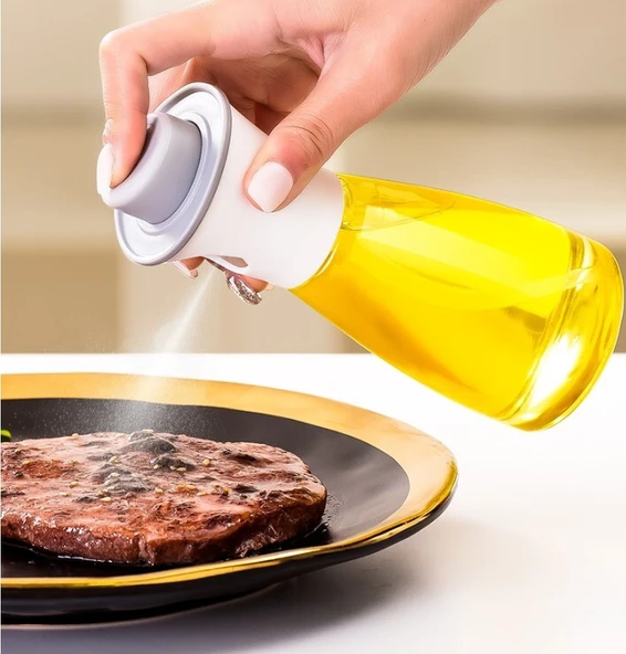 Spreyli Cam Yağ Sirke Şişesi - Resim 4