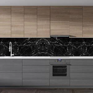 Siyah Mermer Desenli Yapışkanlı Kaplama Kağıdı 5 Metre - Resim 10