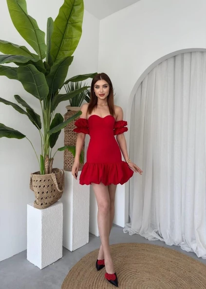 Peyda Straplez Elbise - Resim 12