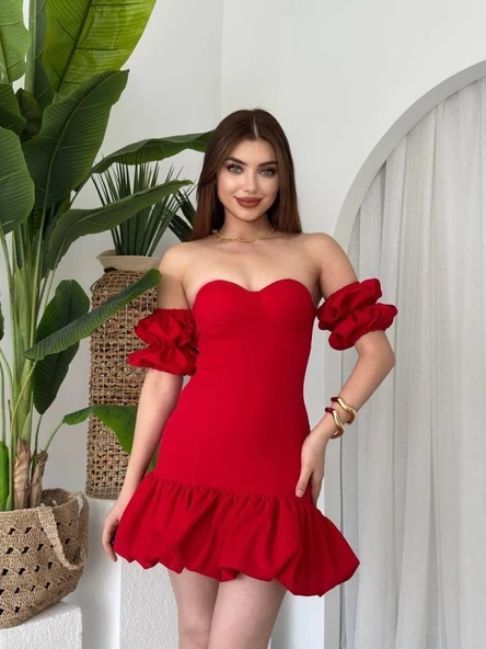 Peyda Straplez Elbise - Resim 11