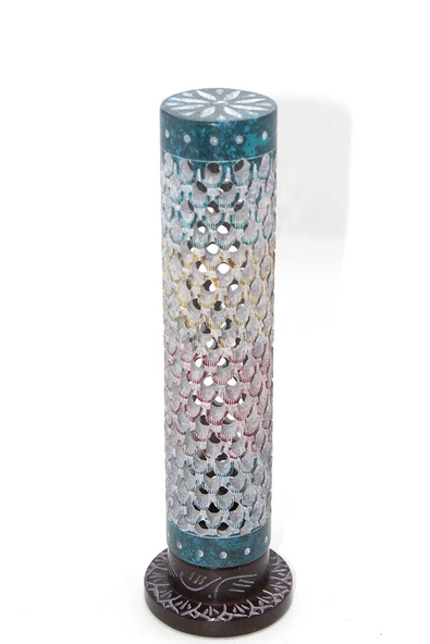 Obsidian Taşı İşlemeli Kule Tütsülük Model 5 - Resim 2