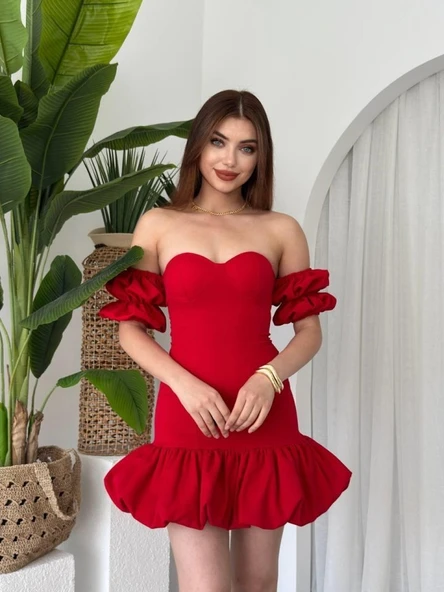 Peyda Straplez Elbise - Resim 13