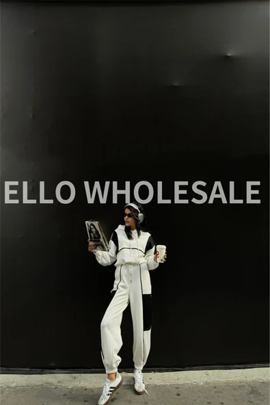 EŞOFMAN TAKIM PARÇALI - Beyaz - Resim 2