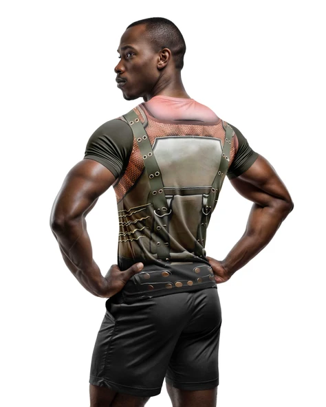 Desenli Antrenman ve Spor Forması, Halı Saha Forması, Nefes Alan Tişört, Yüksek Kalite Gym Tshirt - 2