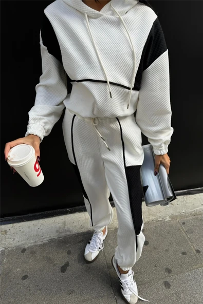 EŞOFMAN TAKIM PARÇALI - Beyaz - Resim 3