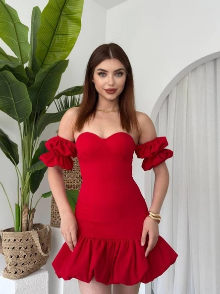 Peyda Straplez Elbise - Resim 15