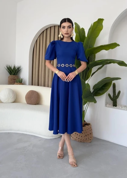 Catania Balon Kol Elbise - Resim 6