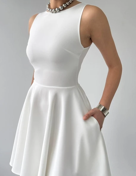 Berl Cep Detaylı Elbise - Resim 5