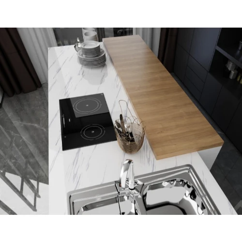 Doğal Mermer Desenli Yapışkanlı Tezgah Folyosu 5M - Resim 3